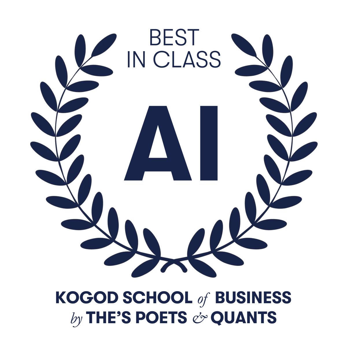 Best in Class for AI by Times Higher Educations Poets and Quants